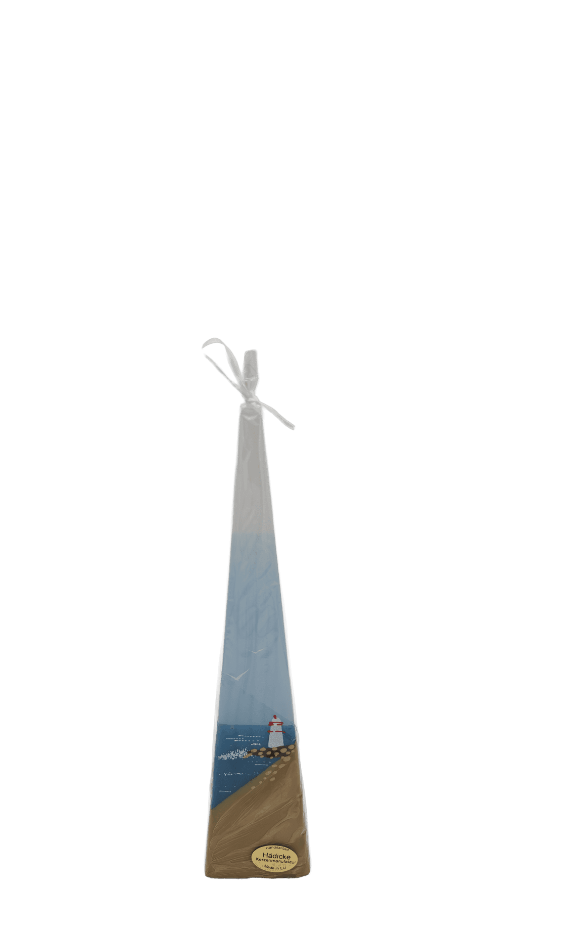 Handgemaakte piramide kaars Vuurtoren groot 60x250 2