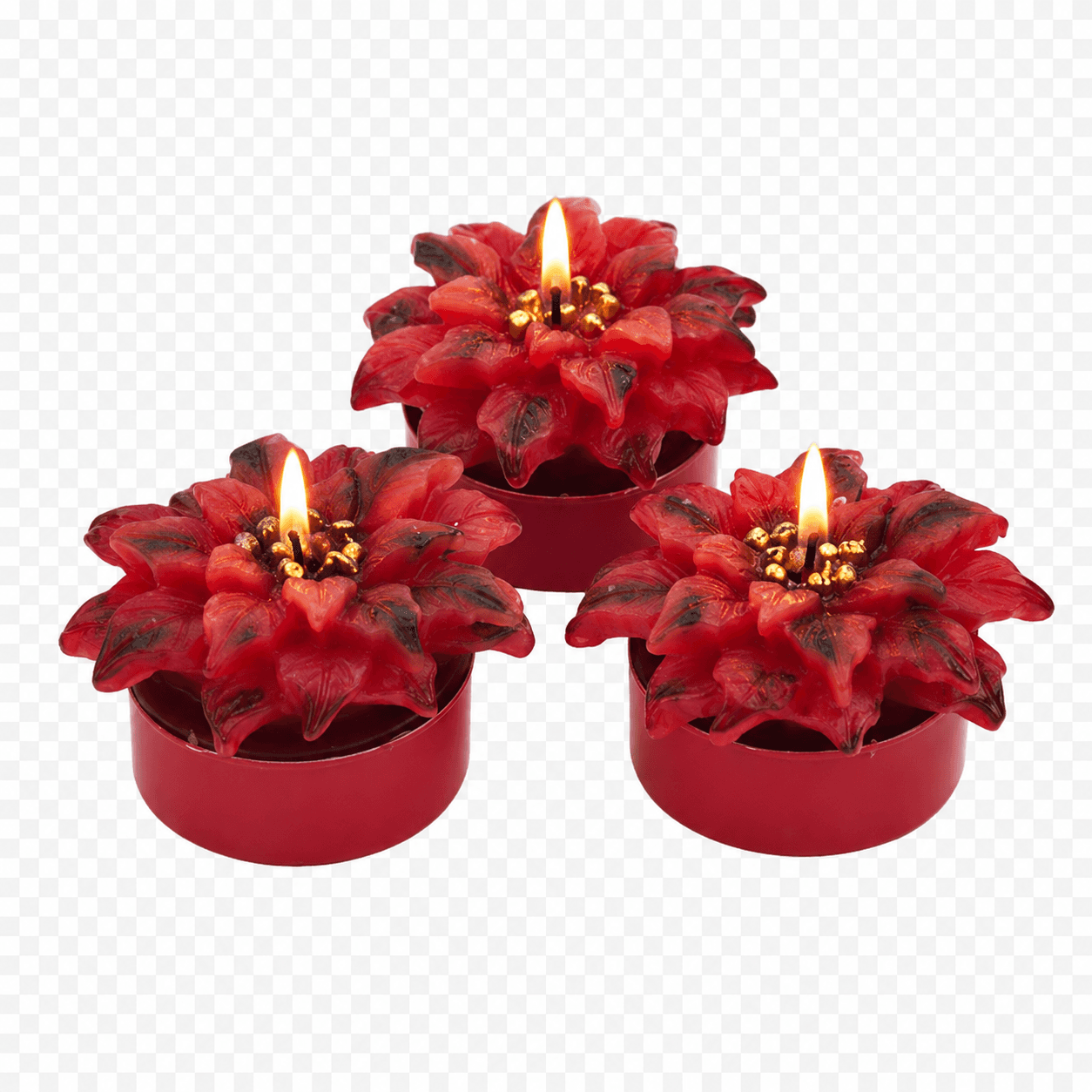 Kerstster Waxinelicht  3 stuks 2