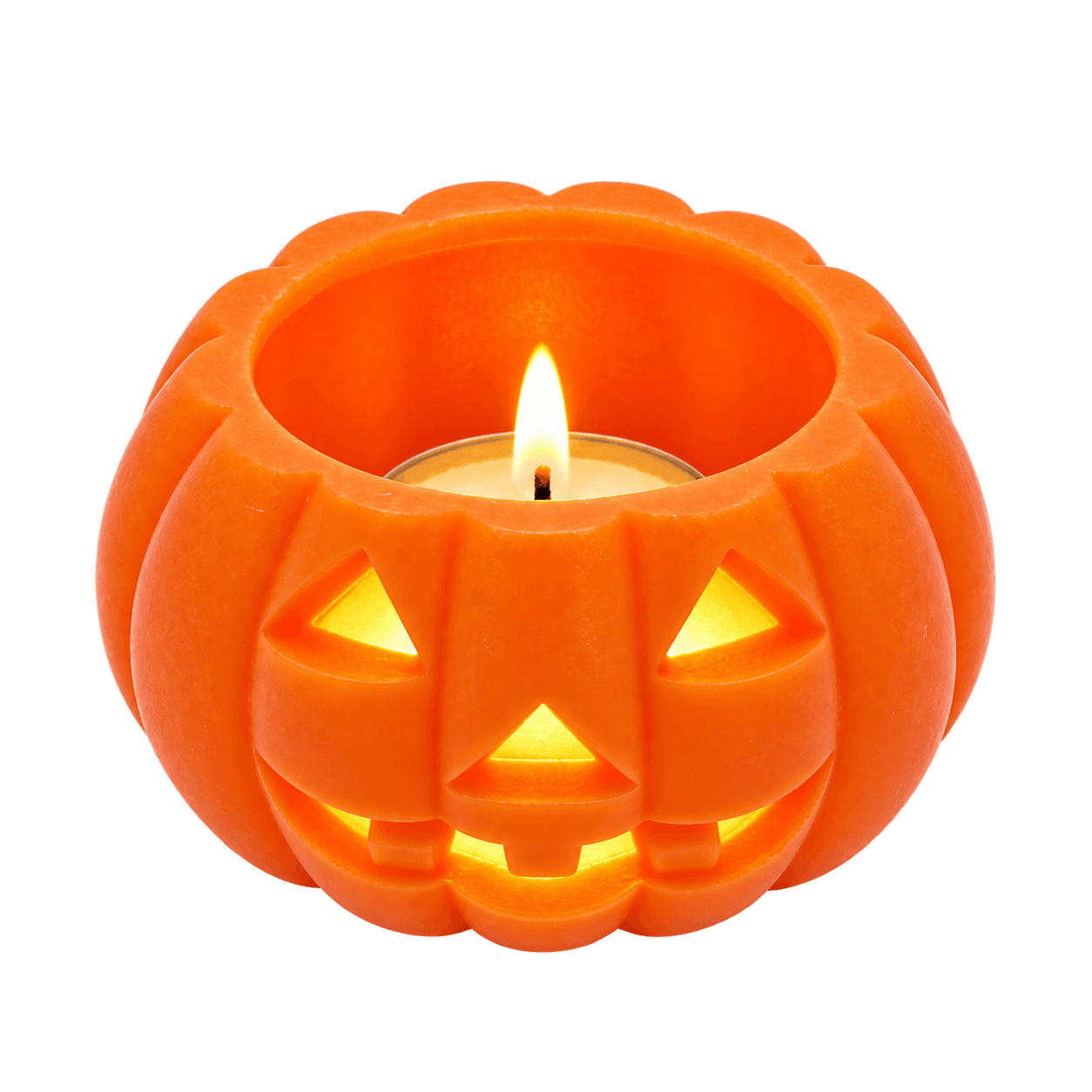 Halloween pompoenkaars oranje jack-o’-lantaarn Ø 18,5 cm 3